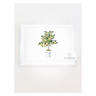 Folded Notecards Lemon Tree - A Bushel & A Peck