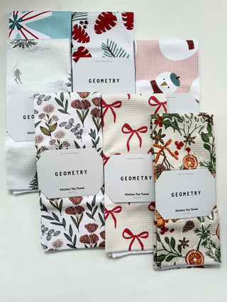 Geometry Tea Towel - Winter - A Bushel & A Peck