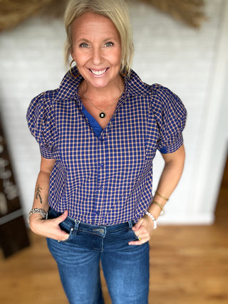 Gingham Check Top - A Bushel & A Peck
