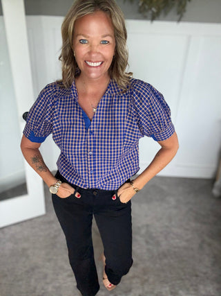 Gingham Check Top - A Bushel & A Peck