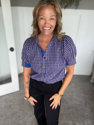 Gingham Check Top - A Bushel & A Peck