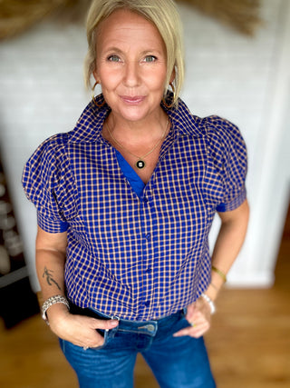 Gingham Check Top - A Bushel & A Peck