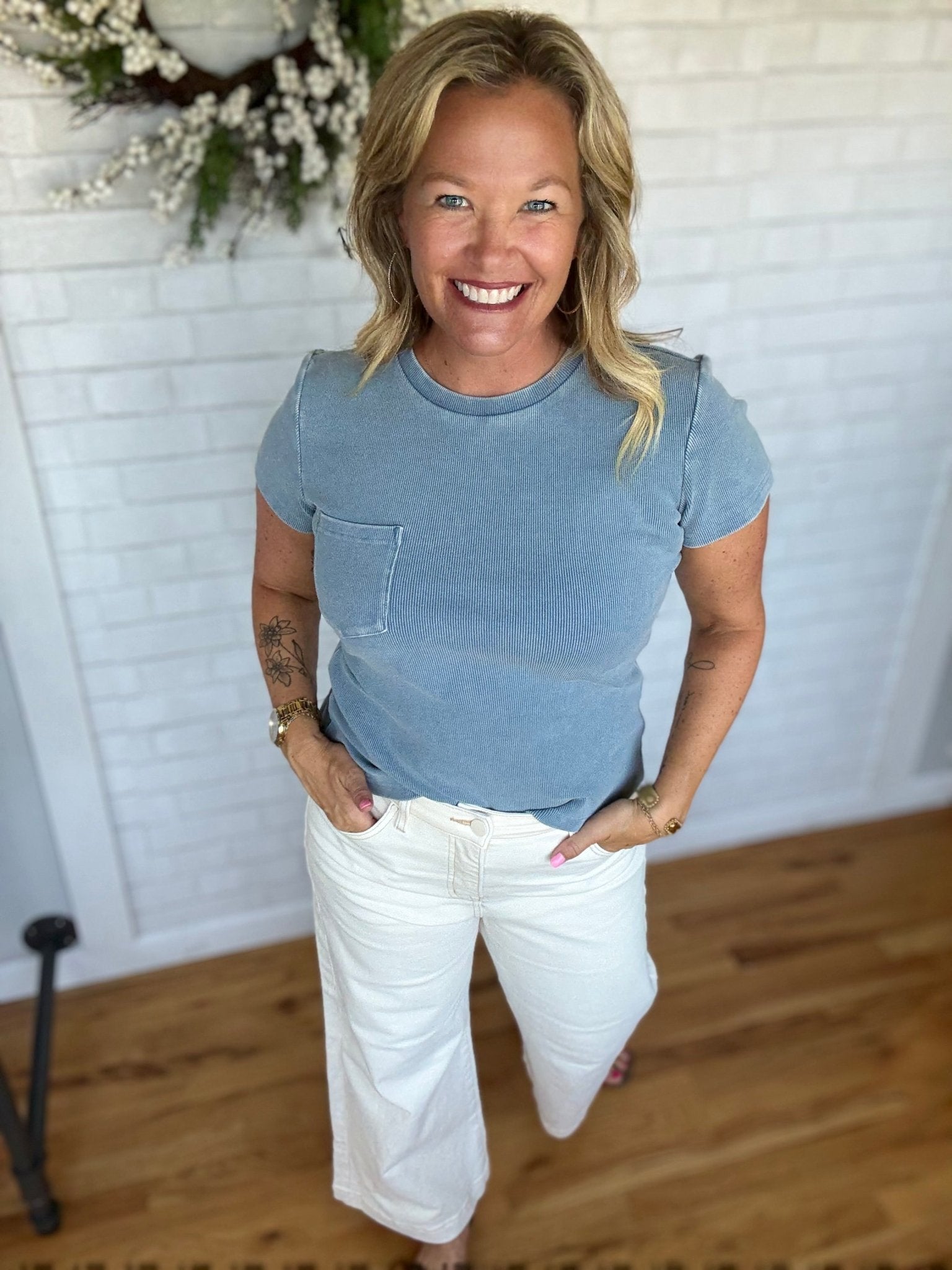 Ginny Tee - Blue Horizon - A Bushel & A Peck