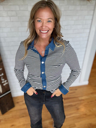 Grace Off White Button-Up Henley - A Bushel & A Peck