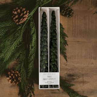 Green Tree Taper Candles, Set of 2 - A Bushel & A Peck
