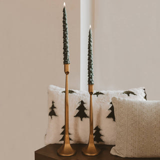 Green Tree Taper Candles, Set of 2 - A Bushel & A Peck