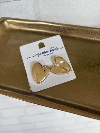 Hammered Heart Earring - A Bushel & A Peck