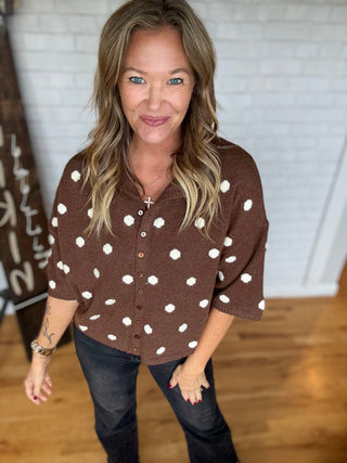 Harper Brown Sugar Short Sleeve Sweater - A Bushel & A Peck