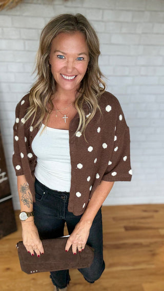 Harper Brown Sugar Short Sleeve Sweater - A Bushel & A Peck