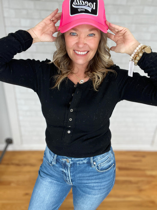 Hattie Top - Black - A Bushel & A Peck