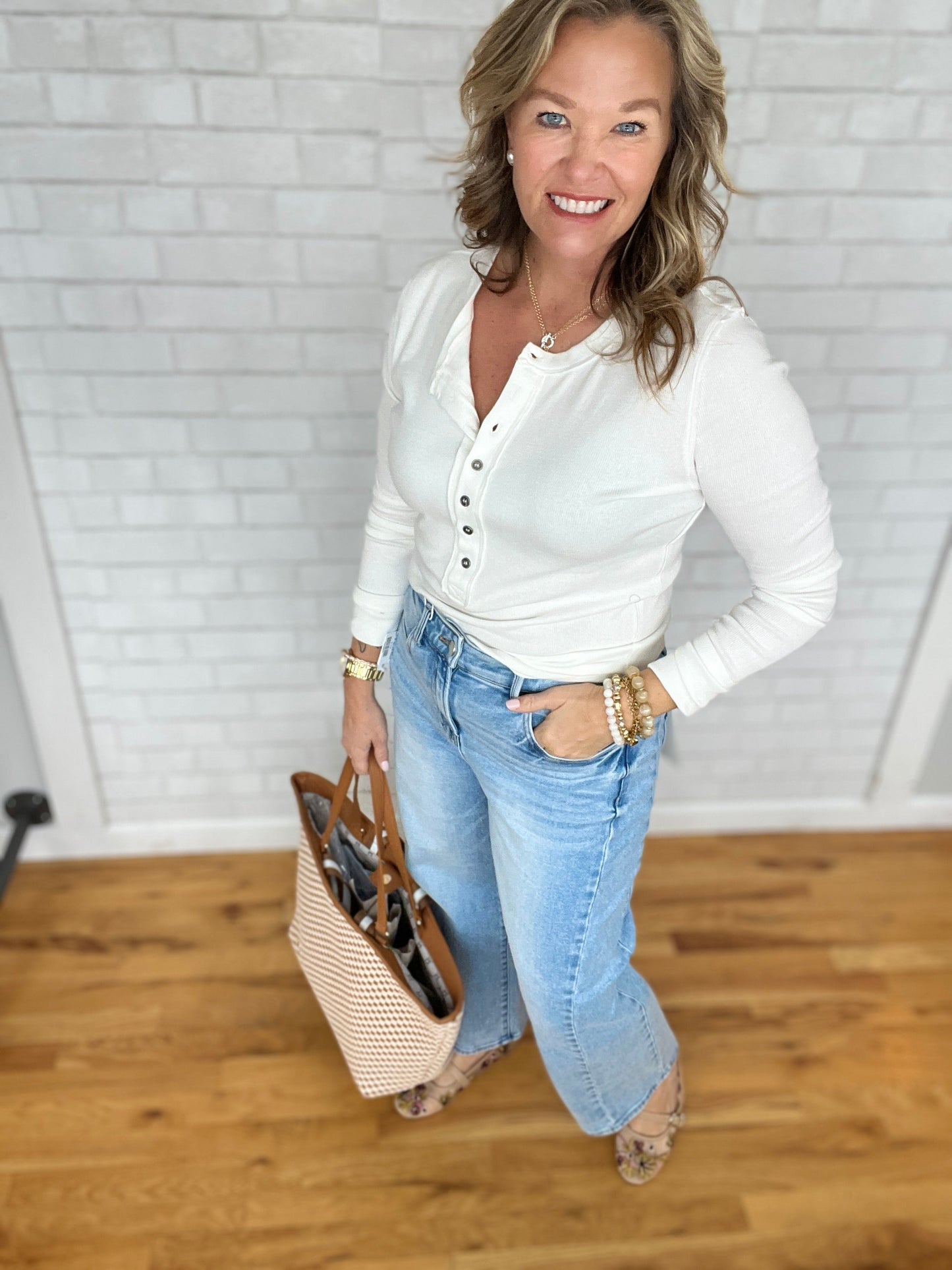 Hattie Top - Ivory - A Bushel & A Peck