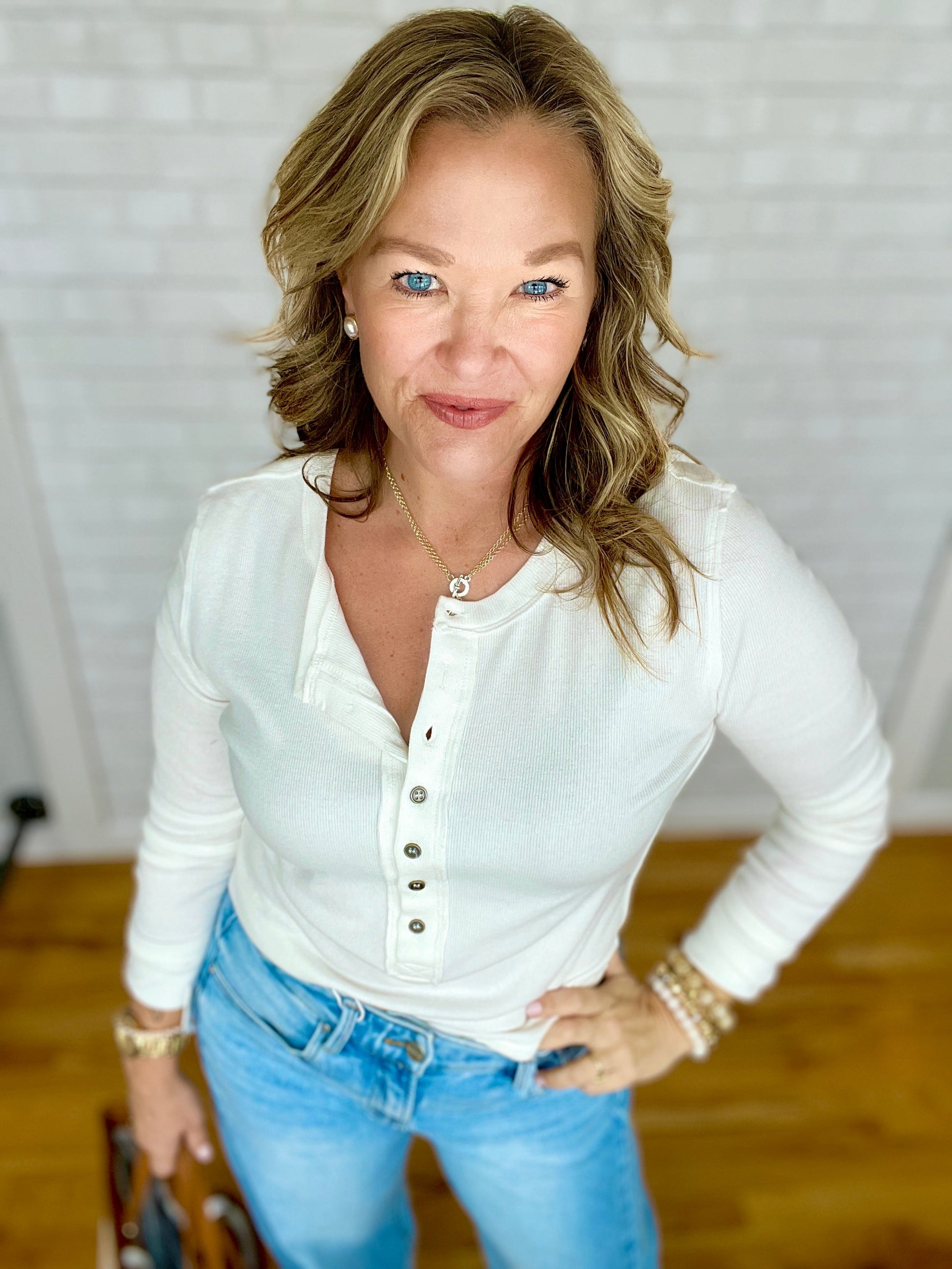 Hattie Top - Ivory - A Bushel & A Peck