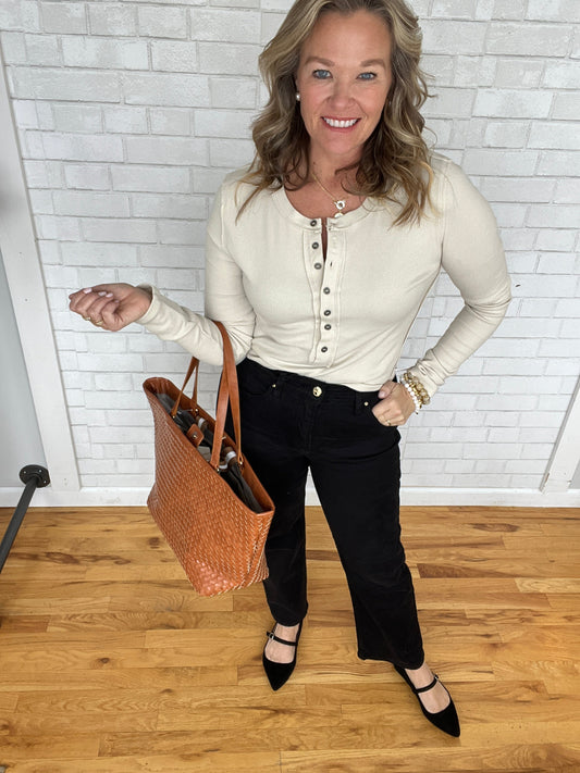 Hattie Top - Stone - A Bushel & A Peck