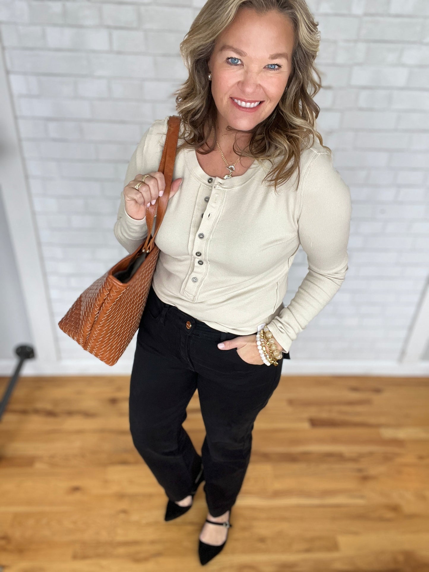 Hattie Top - Stone - A Bushel & A Peck