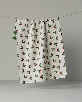 Holiday Holly Luxe Kitchen Towel - Holiday 2026 - A Bushel & A Peck