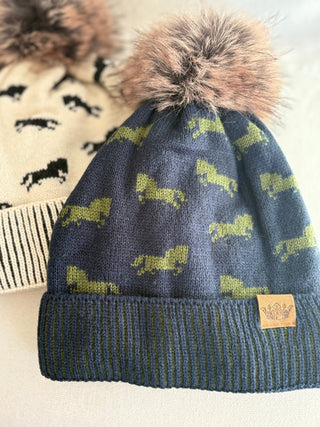 Horses Hat W/Pom - A Bushel & A Peck