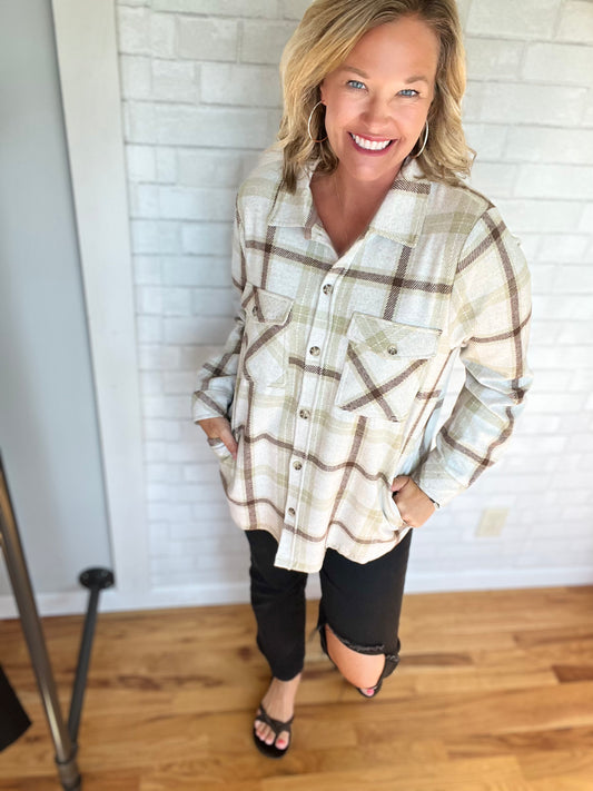 Weston Jacket - Brown Sage Plaid