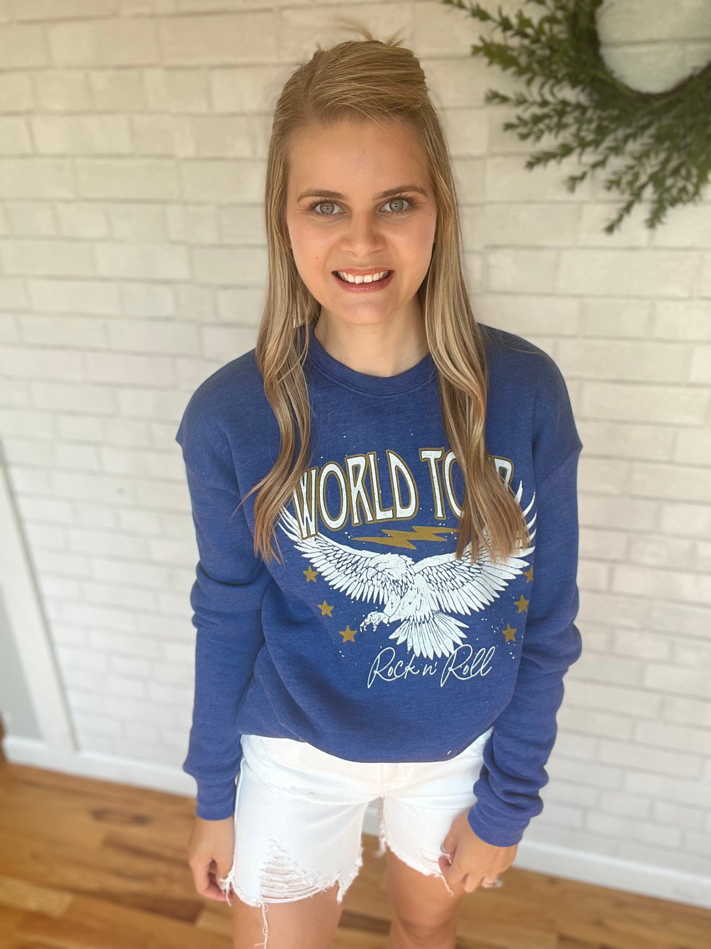 World Tour Sweatshirt - Heather Royal
