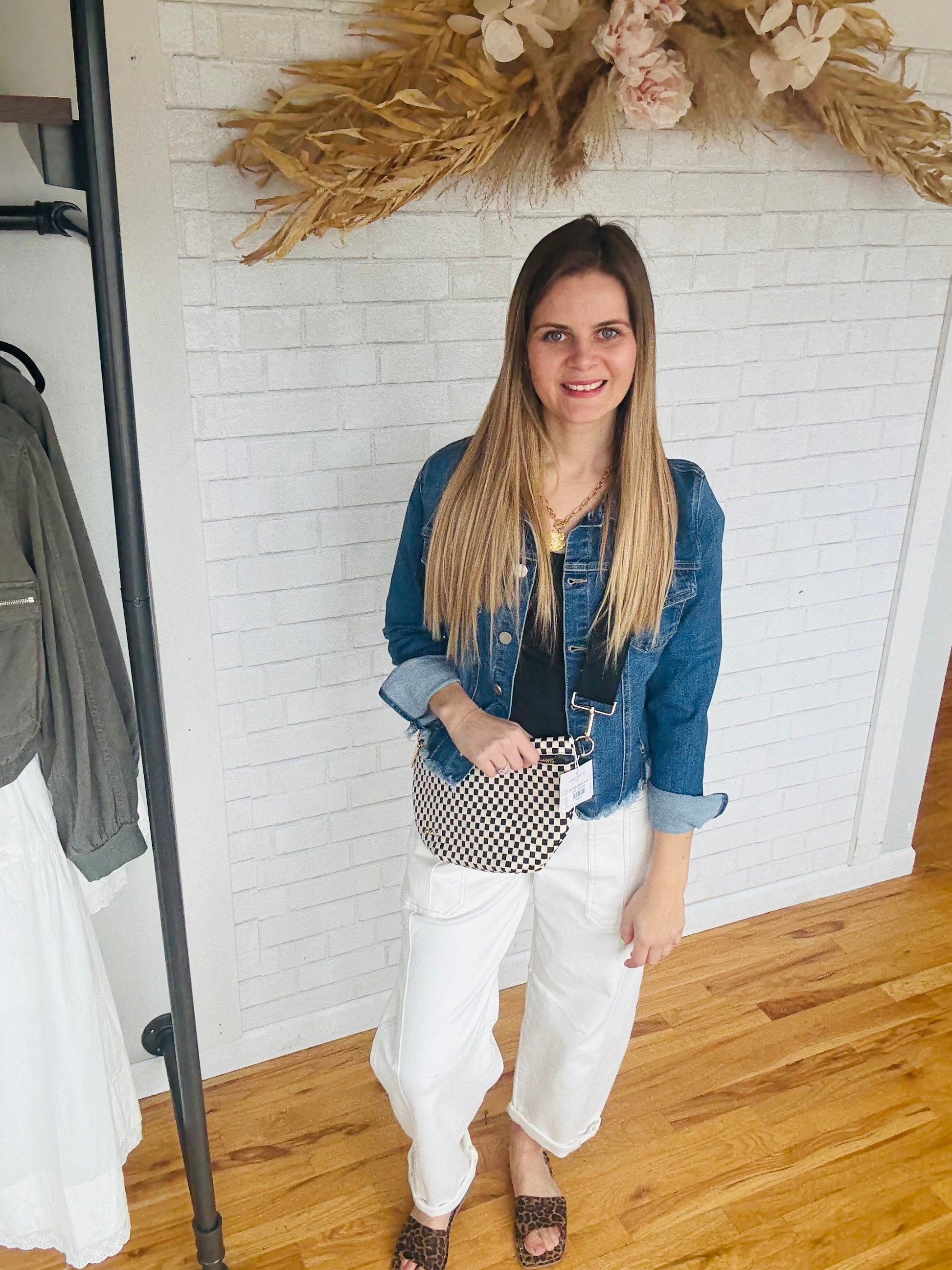 Irregular Fray Hemed Jacket - A Bushel & A Peck