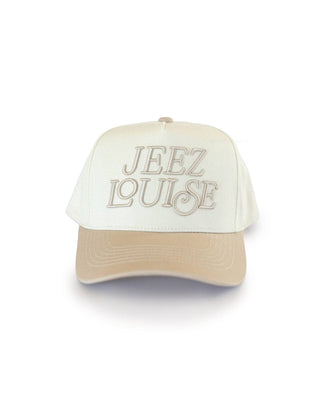 Jeez Louise Unisex Trucker Hat: Black - A Bushel & A Peck