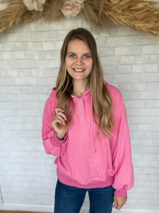 Lainy Button Sweatshirt - A Bushel & A Peck