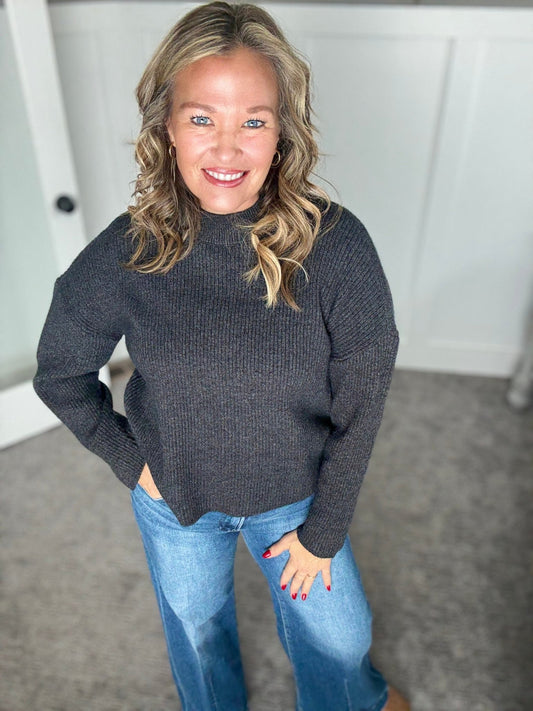 Lana Sweater - Heather Black - A Bushel & A Peck
