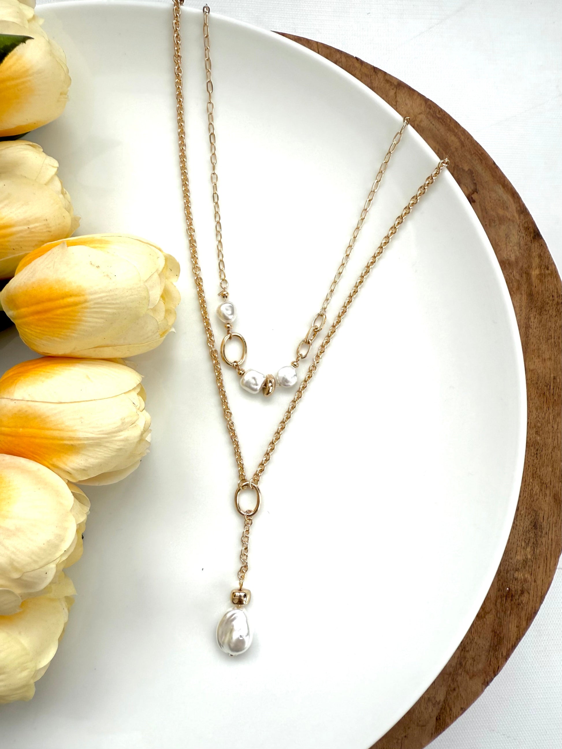 Layered Pearl Necklace - A Bushel & A Peck
