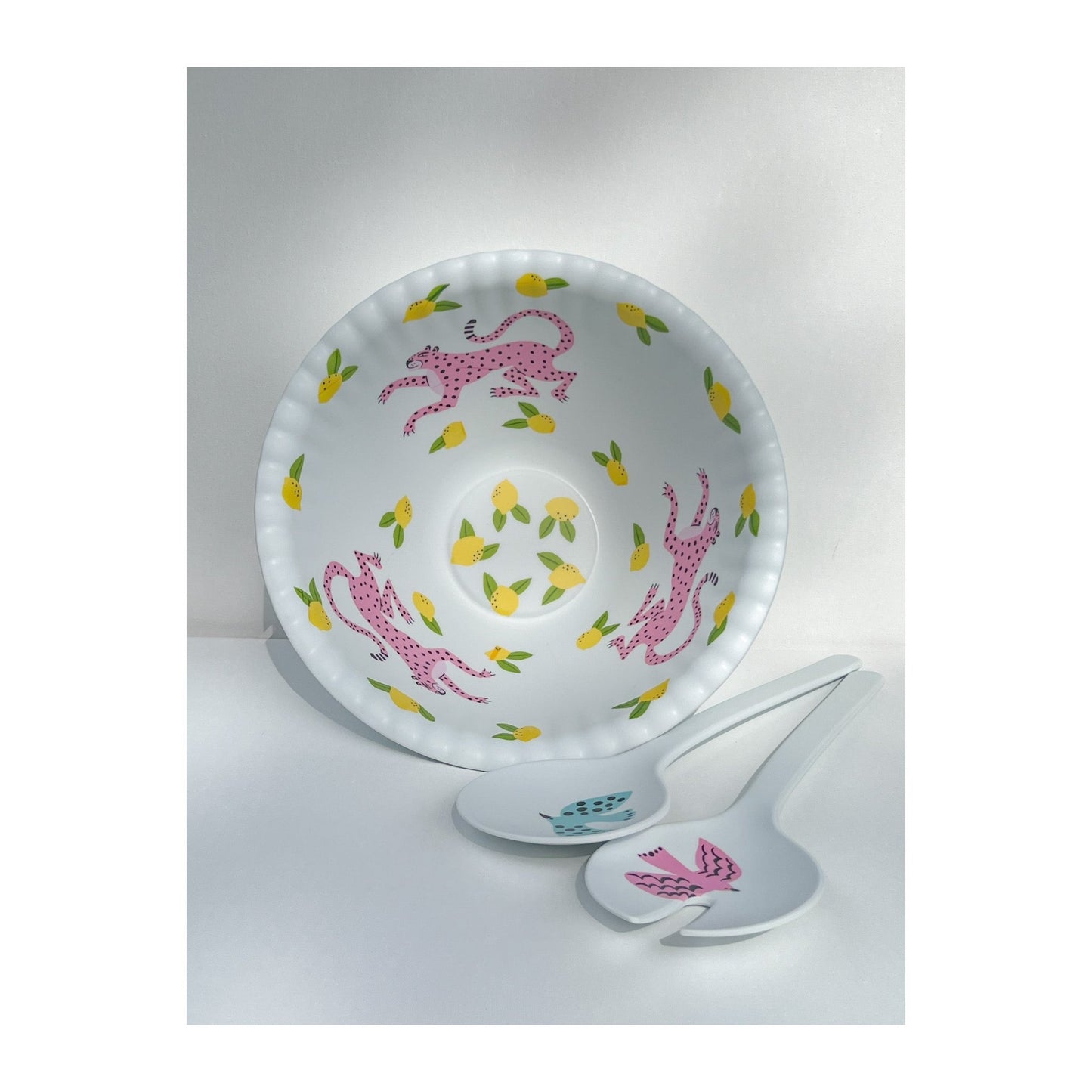 Leopard Salad Bowl - A Bushel & A Peck