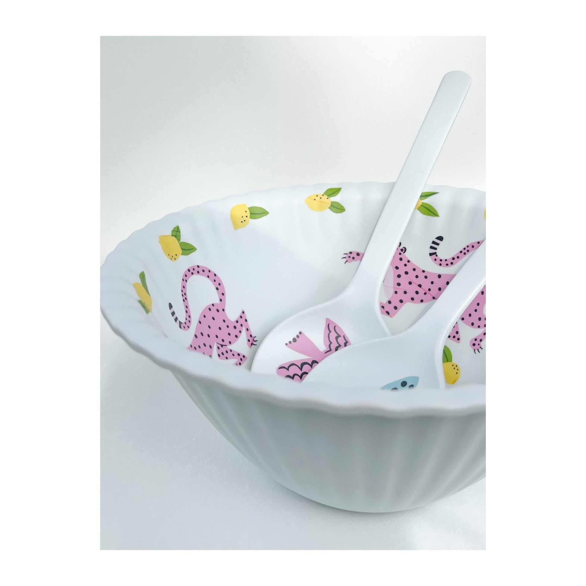 Leopard Salad Bowl - A Bushel & A Peck