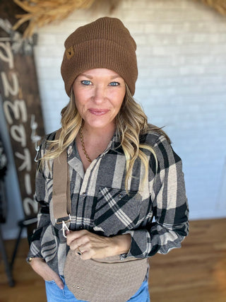 Lewis 2.0 - Black & Tan Plaid - A Bushel & A Peck