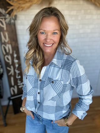 Lewis 2.0 - Blue & White Plaid - A Bushel & A Peck