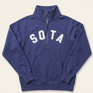 Lila 1/2 Zip Sweatshirt- Purple - A Bushel & A Peck
