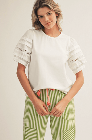 Lilly Lace Top - White - A Bushel & A Peck