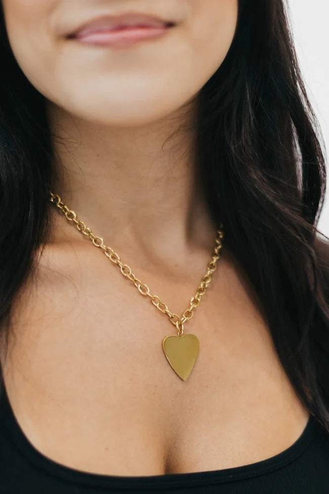 Love Does Heart Pendant Necklace- Waterproof