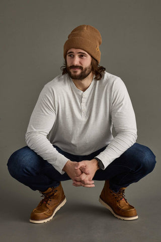 Lt. Brown Knit Beanie - A Bushel & A Peck