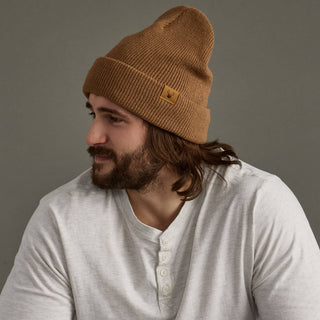 Lt. Brown Knit Beanie - A Bushel & A Peck
