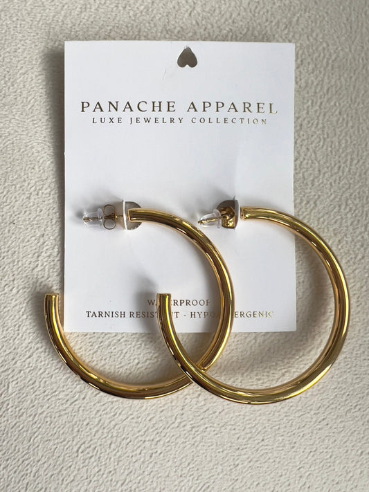 Luxe Gold Large Hoops - A Bushel & A Peck