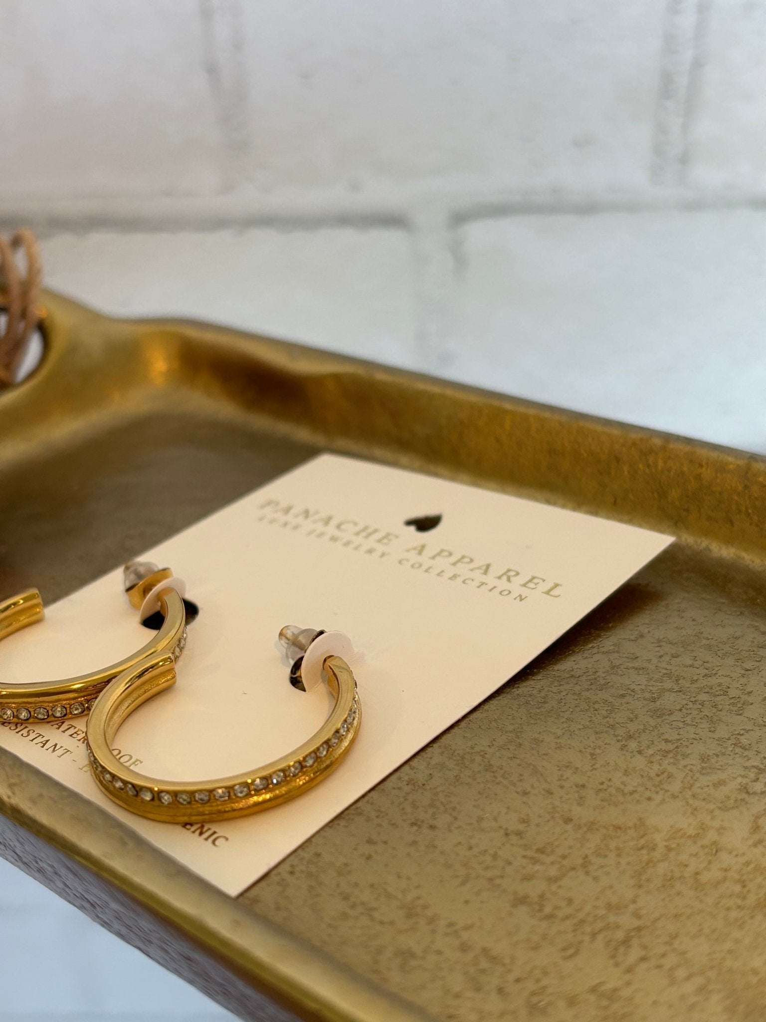 Luxe Gold Rhinestone Hoop Earring - A Bushel & A Peck
