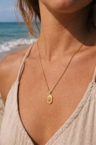 Luxe Gold Rhinestone Pendant Necklace - A Bushel & A Peck