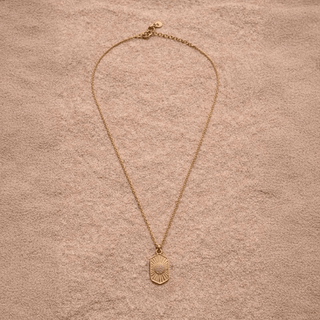 Luxe Gold Rhinestone Pendant Necklace - A Bushel & A Peck