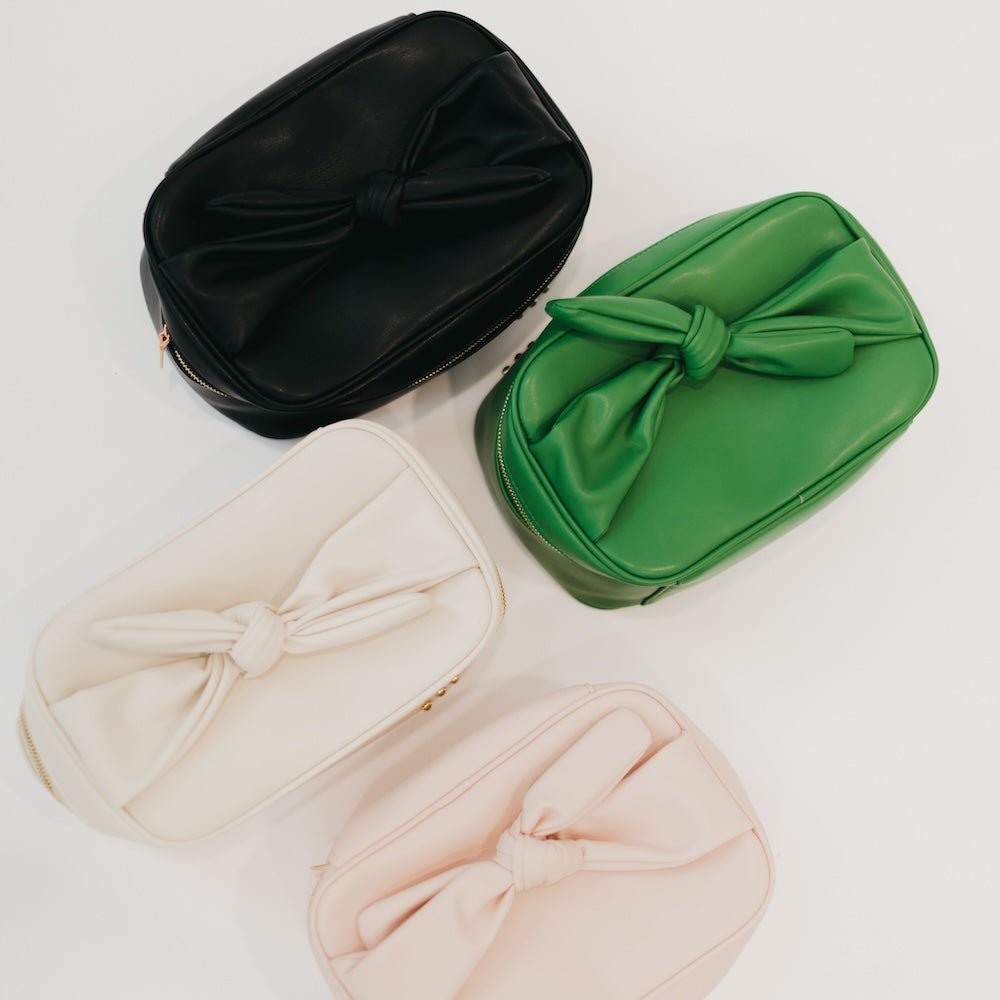 Madelyn Bow Makeup Bag - A Bushel & A Peck