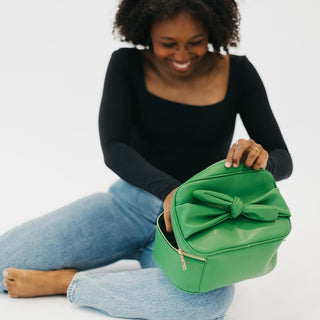 Madelyn Bow Makeup Bag - A Bushel & A Peck