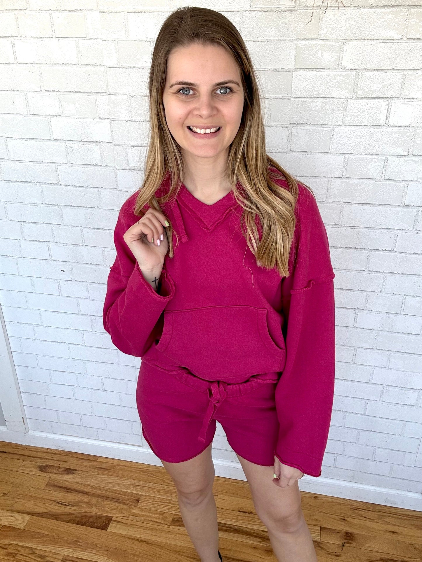 Malibu Air Cotton Hoodie - Plum Pink - A Bushel & A Peck