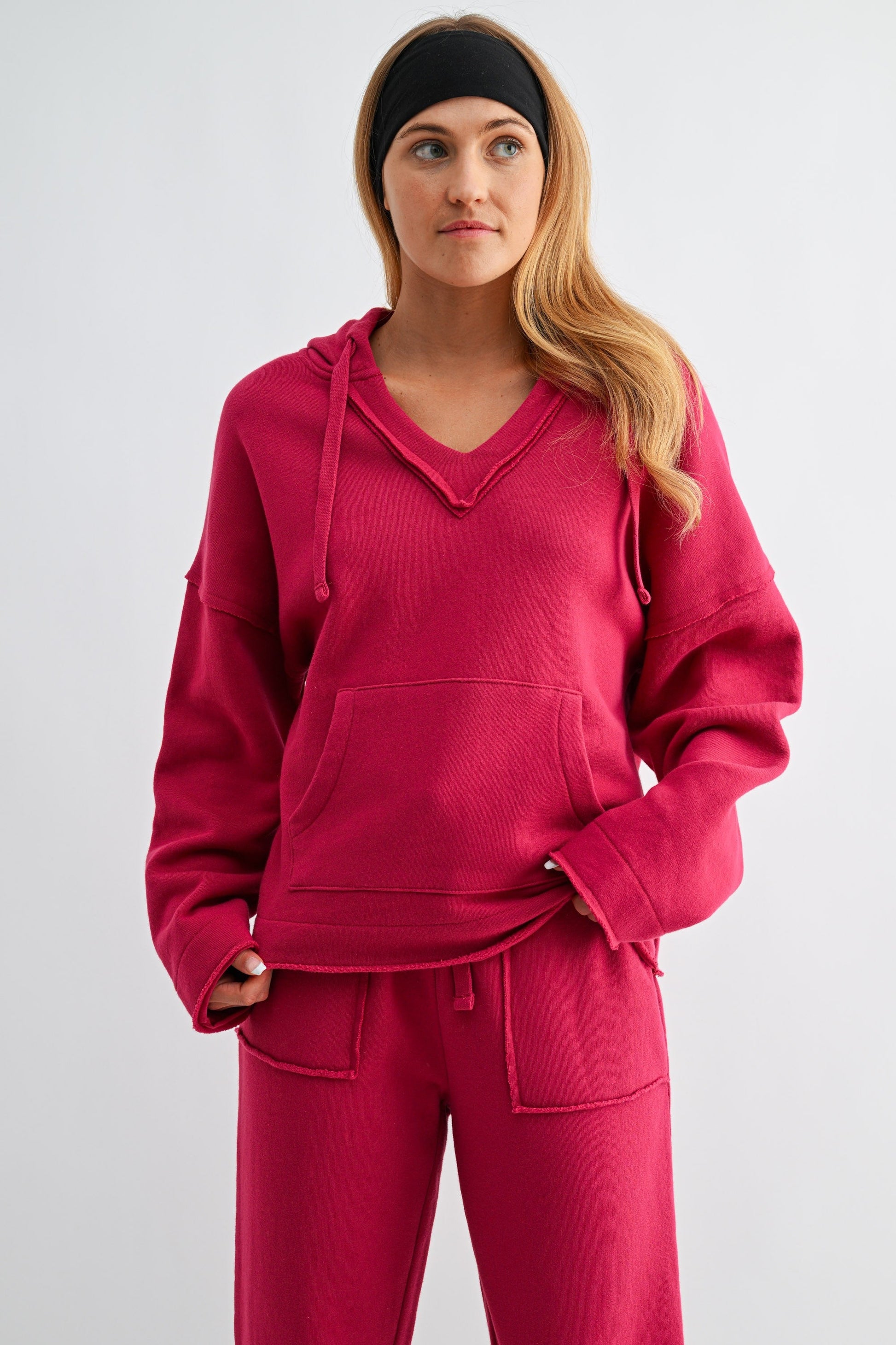 Malibu Air Cotton Hoodie - Plum Pink - A Bushel & A Peck