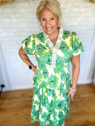Mandy Floral Midi Dress - A Bushel & A Peck