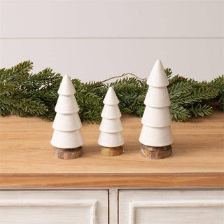Mango Wood Trees With Enamel Coating (Set Of 03) - A Bushel & A Peck