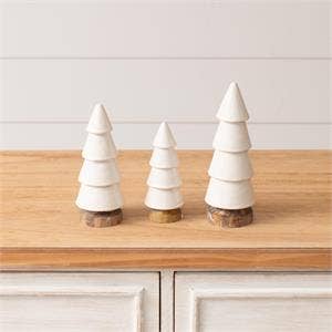 Mango Wood Trees With Enamel Coating (Set Of 03) - A Bushel & A Peck
