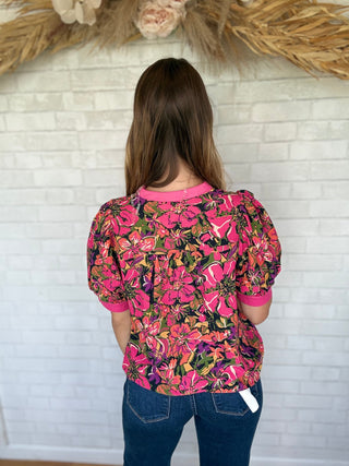 Mindy Floral Top - A Bushel & A Peck