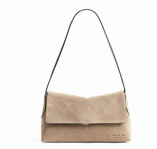 Miranda Suede Flap Crossbody: Chocolate - A Bushel & A Peck