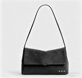 Miranda Suede Flap Crossbody: Chocolate - A Bushel & A Peck